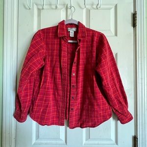 Pendleton Cotton vintage  womens size medium red plaid shirt